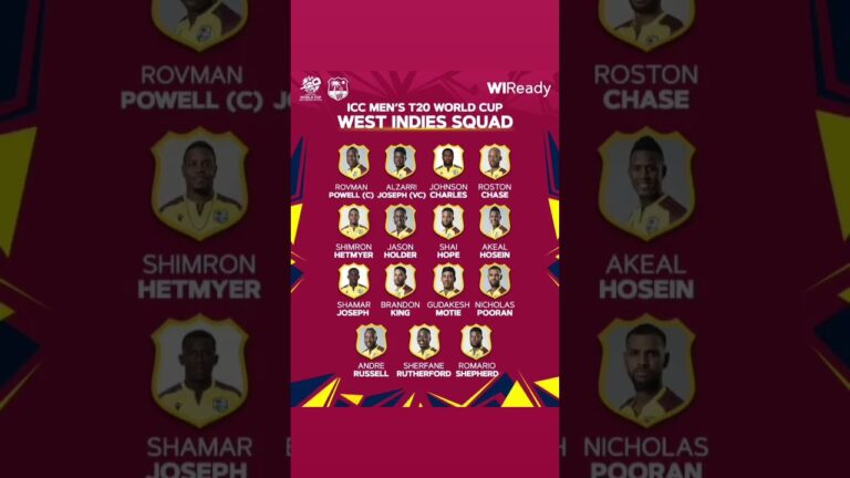 West Indies Announce Squad for the T20 World Cup 2024